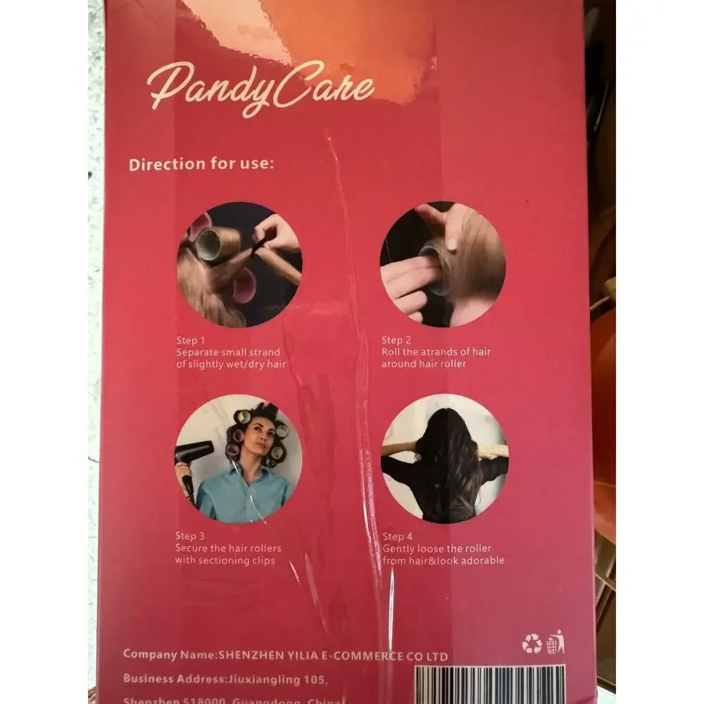 PANDY CARE Self Grip Roller Set 3Sizes- 32 Rollers, bag, Clips and Comb!‎ NIB